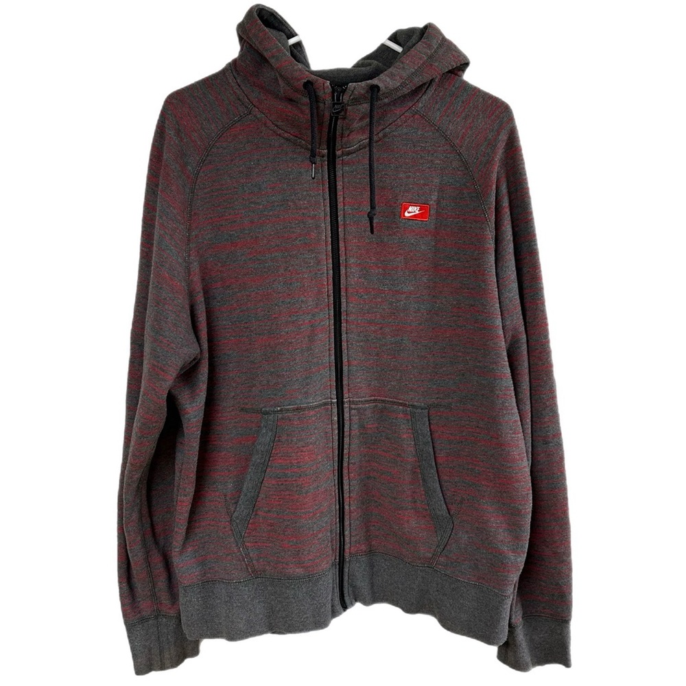 Nike Sportswear Full Zip Red and Gray Size XL Sweatshirt